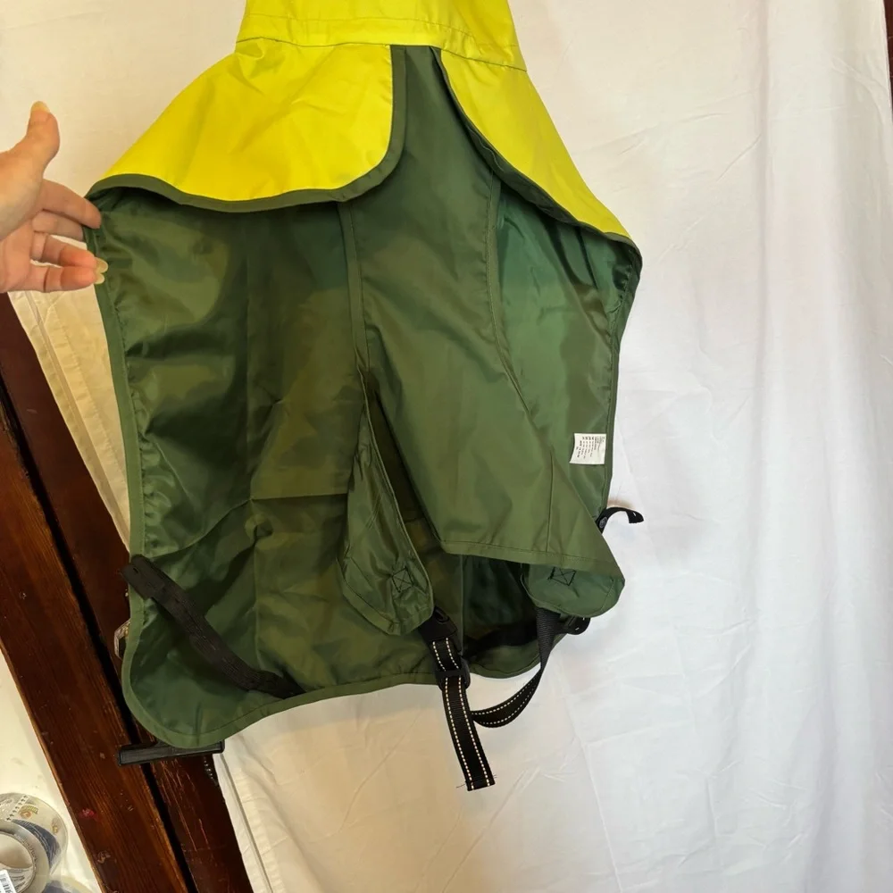 Green Hooded Dog Rain Poncho